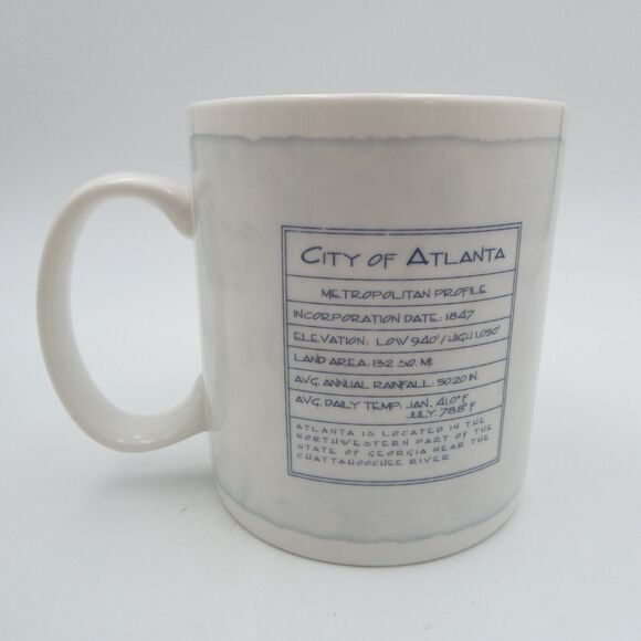 Starbucks Atlanta Hotlanta City Skyline Architect Series Coffee Mug 2007 Trivia - Picture 3 of 8